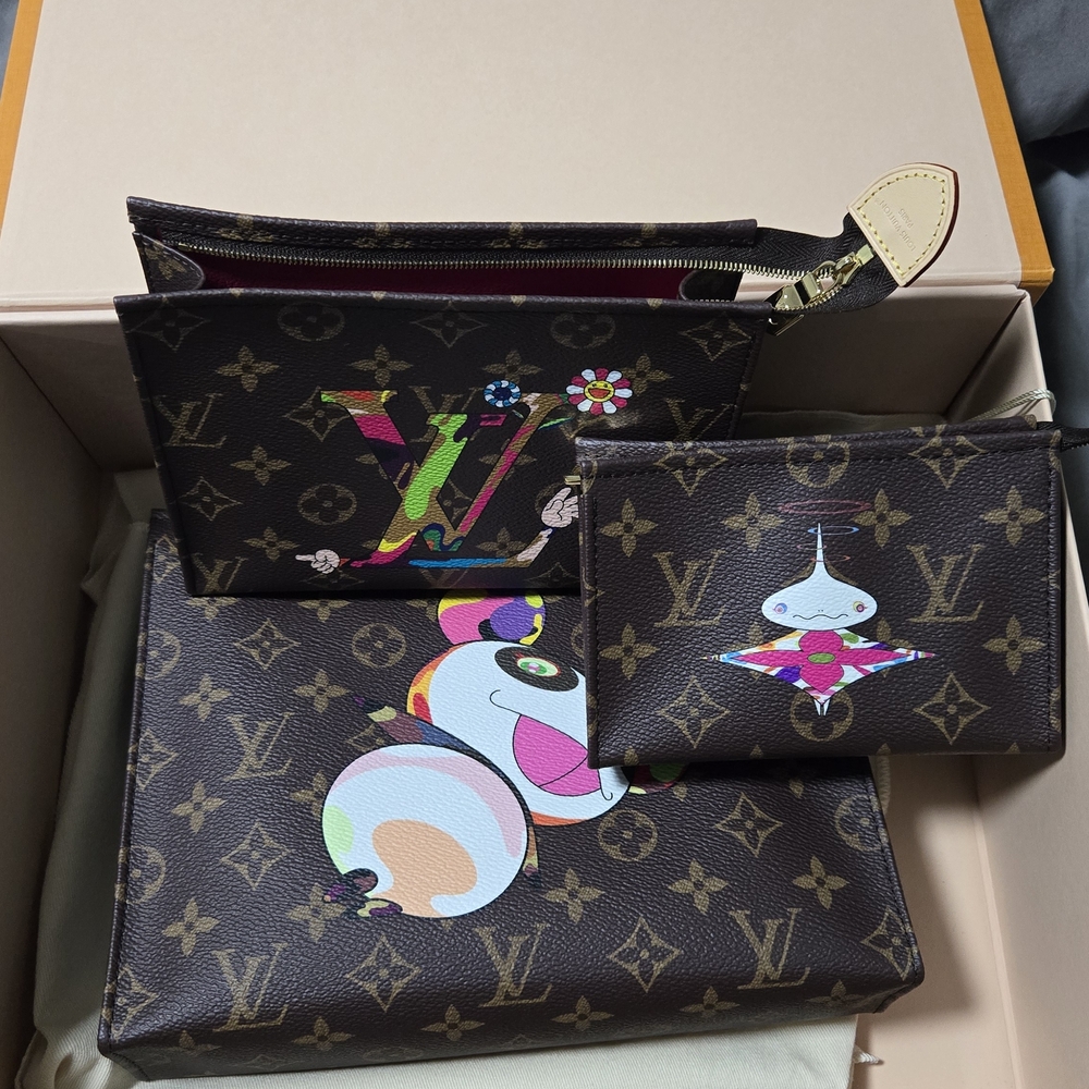 Louis Vuitton x Takashi Murakami Trio Toiletry Pouch